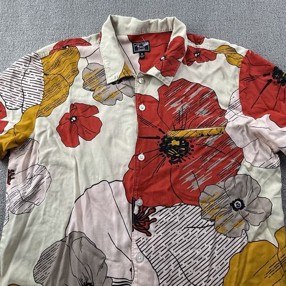 Dark Seas Division Shirt Adult Medium Button Up Short Sleeve Graphic Casual Mens - Picture 3 of 14